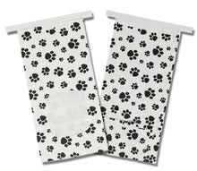 1 lb Paw Print Tin Tie Bags - Reclosable Treat Pouch for Candy, Coffee, Tea & Pet Treats w/ Poly Window - Reusable Food Storage