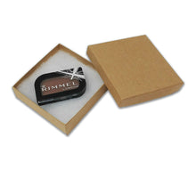 MADE IN U.S.A! 100 Pack Kraft 3.5"x3.5"x1" Cotton Filled Jewelry Boxes, Paper Gift Presentation Display Ring Box, Recycled Eco Freindly