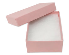 Pastel Pink 3.5x3.5x1 or 3x2x1 Inch Cotton Filled Presentation Jewelry Boxes Paper Gift Display Craft Ring, Bracelets, Storage Design U.S.A