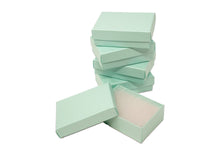 3x2x1, 3x3x1 Sea Green Aqua Shimmer & Marble Cotton Filled Jewelry Display Boxes, Recyclable Presentation, Storage, Gifts Ring, Bracelets