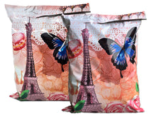 Hello Paris! Beautiful Bonjour Paris Eiffel Tower Brunch Poly Mailers , Fun Stylish Secure Chic French Butterfly Self Sealing Mailing Bags