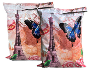 Hello Paris! Beautiful Bonjour Paris Eiffel Tower Brunch Poly Mailers , Fun Stylish Secure Chic French Butterfly Self Sealing Mailing Bags