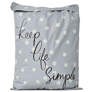10x13 Keep it Simple Poly Mailers, White Polka dot Serenity, Peaceful, Relaxed Neutral Shipping Mail envelope Plastic Self Seal Bags