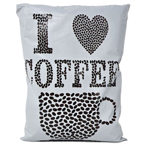 10x13 I Love Coffee Designer Mailers, Designer Self Sealing Shipping Mail Bags for T shirts, Clothing, Coffee Beans Art Shipping Bags