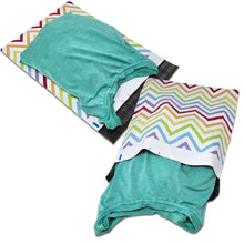 Colorful Peaks Chevron Themed Poly Mailers, 10x13 Dynamic Rainbow Stripe Bold & Bright Shipping Bags, Vivid V Design for Memorable Unboxing