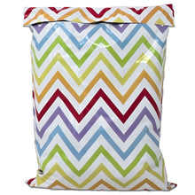 Colorful Peaks Chevron Themed Poly Mailers, 10x13 Dynamic Rainbow Stripe Bold & Bright Shipping Bags, Vivid V Design for Memorable Unboxing
