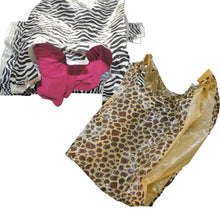 Leopard, Zebra T-Shirt Bags with Handles, 8x5x16" & 11x6x21", Cute Favor Merchandise Retail Grocery Bags | USA T Sack Merchandise Favor Bags