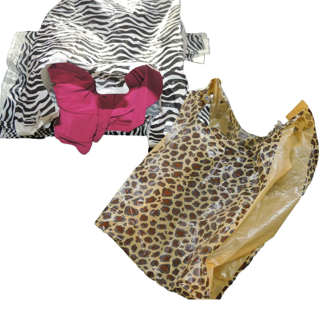 Leopard, Zebra T-Shirt Bags with Handles, 8x5x16