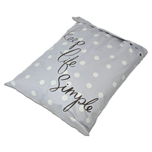 10x13 Keep it Simple Poly Mailers, White Polka dot Serenity, Peaceful, Relaxed Neutral Shipping Mail envelope Plastic Self Seal Bags