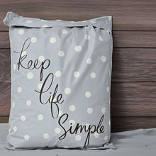 10x13 Keep it Simple Poly Mailers, White Polka dot Serenity, Peaceful, Relaxed Neutral Shipping Mail envelope Plastic Self Seal Bags