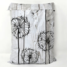 10x13 Driftwood Whimsical Black Dandelions Poly Mailers, Rustic Wood Grain Gray, Farmhouse Chic Vintage Shipping Mailing envelope bags