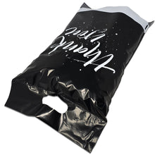 10x13 Thank You Poly Mailers with Handles - Black & Pink Merchandise Shopping Bags, Pop Up Shop Cute Party Boutique Bags, Shipping, Mailing