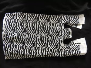 Leopard, Zebra T-Shirt Bags with Handles, 8x5x16" & 11x6x21", Cute Favor Merchandise Retail Grocery Bags | USA T Sack Merchandise Favor Bags