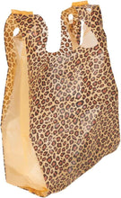 Leopard, Zebra T-Shirt Bags with Handles, 8x5x16" & 11x6x21", Cute Favor Merchandise Retail Grocery Bags | USA T Sack Merchandise Favor Bags