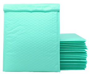 Cyan Aqua Mint Colored Poly Bubble Mailers! Padded Envelope Mailers, Air Cushioned Peel Seal Mail Bags!