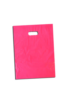 9" x 12" Colored PLASTIC MERCHANDISE Bags Retail Store Bags w/Die Cut Handles - ShipNFun