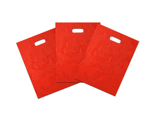 9" x 12" Colored PLASTIC MERCHANDISE Bags Retail Store Bags w/Die Cut Handles - ShipNFun