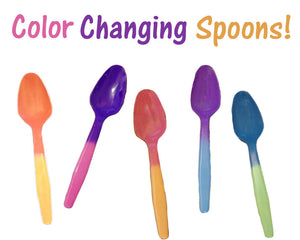 FUN! Color Changing Spoons, Party Favorites Reusable Recyclable Eco Friendly NEW - ShipNFun