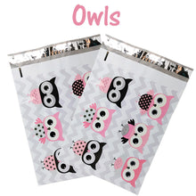 10x13" Designer Owls, Cat's Poly Mailers Combo Pack, Quality Shipping Envelopes! - ShipNFun