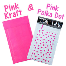 4x8" Pink,Teal, Gold Polka Dot Poly Bubble Mailers, Padded Shipping Envelopes - ShipNFun