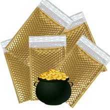 4x8" Pink,Teal, Gold Polka Dot Poly Bubble Mailers, Padded Shipping Envelopes - ShipNFun