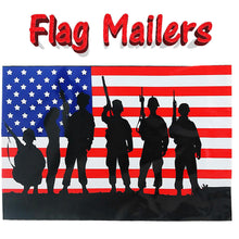 10x13" Military Soldier Patriotic Flag Poly Mailers, Flat Shipping Envelope Bags - ShipNFun