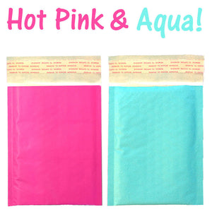 4x8" Pink,Teal, Gold Polka Dot Poly Bubble Mailers, Padded Shipping Envelopes - ShipNFun