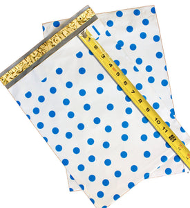 10" x 13" Polka Dot Poly Mailers, Hot Pink,Teal,Purple,Blue Colored Flat Mailers - ShipNFun