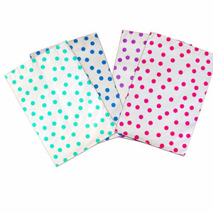 10" x 13" Pink|Teal|Purple|Blue Polka Dot -Flat Poly Self Seal Mailers (400 Pack - ShipNFun