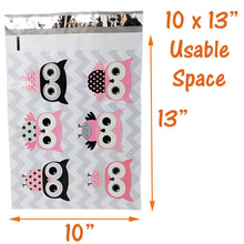 10x13" Designer Owls, Cat's Poly Mailers Combo Pack, Quality Shipping Envelopes! - ShipNFun