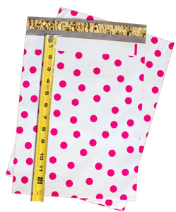 10" x 13" Pink|Teal|Purple|Blue Polka Dot -Flat Poly Self Seal Mailers (400 Pack - ShipNFun