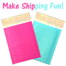 4x8" Pink,Teal, Gold Polka Dot Poly Bubble Mailers, Padded Shipping Envelopes - ShipNFun