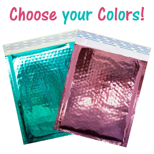8x12 Glamour Metallic Bubble Mailers Padded Shipping Mailing Envelopes, 8.5x11 - ShipNFun