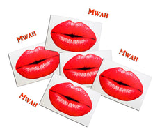 2 x 3" Kissy Lips Stickers, Quality Kiss Seal, Self Stick, Party Scrapbook NEW - ShipNFun