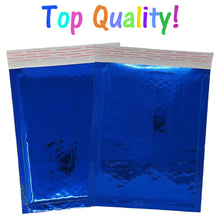 6x10 Cobalt Blue, Pink Metallic Foil Bubble Mailers Padded Designer Mailing Bags - ShipNFun