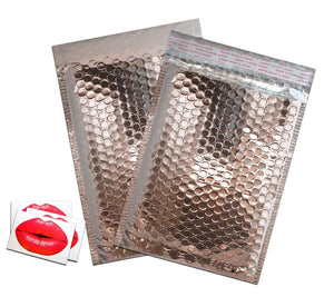 10 to 100 Pack -6x10 Chromed Pink METALLIC BUBBLE MAILER, Self Sealing Envelope - ShipNFun