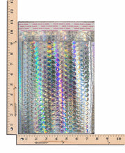 10 to 100 Pack -6x10 Holographic METALLIC BUBBLE MAILER, Self Sealing Envelope - ShipNFun