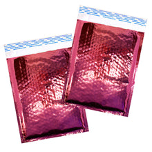 6x10 Cobalt Blue, Pink Metallic Foil Bubble Mailers Padded Designer Mailing Bags - ShipNFun