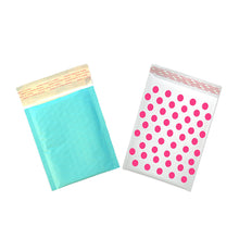 Hot Pink, Aqua and Polka Dot Kraft Bubble Mailers, Padded Envelopes, 4x8 & 6x9 - ShipNFun