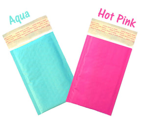 4x8" Pink,Teal, Gold Polka Dot Poly Bubble Mailers, Padded Shipping Envelopes - ShipNFun