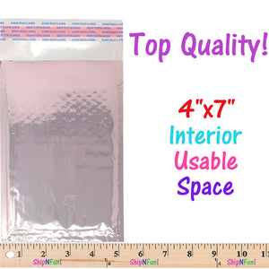 4x8 Teal, Rose Gold Metallic Padded Bubble Mailers, Shipping Envelopes Self Seal - ShipNFun