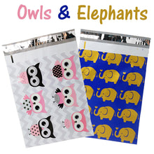 10x13" Designer Owls, Cat's Poly Mailers Combo Pack, Quality Shipping Envelopes! - ShipNFun