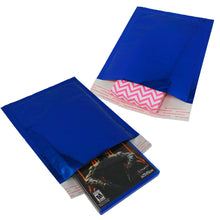 6x10 Cobalt Blue, Pink Metallic Foil Bubble Mailers Padded Designer Mailing Bags - ShipNFun