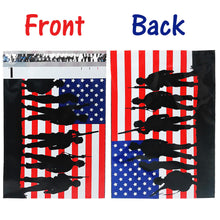10x13" Military Soldier Patriotic Flag Poly Mailers, Flat Shipping Envelope Bags - ShipNFun
