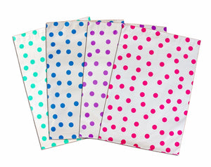 10" x 13" Pink|Teal|Purple|Blue Polka Dot -Flat Poly Self Seal Mailers (400 Pack - ShipNFun
