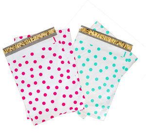 12 x 15" Pink, Teal, Purple, Blue poly shipping mailers polka dot Envelope Bags - ShipNFun