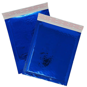 6x10 Cobalt Blue, Pink Metallic Foil Bubble Mailers Padded Designer Mailing Bags - ShipNFun