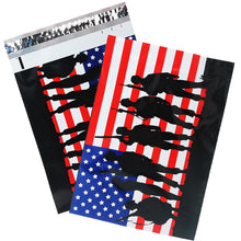 10x13" Military Soldier Patriotic Flag Poly Mailers, Flat Shipping Envelope Bags - ShipNFun