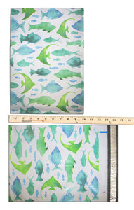 10x13" Nautical Marine Fish FLAT POLY Mailers, Self Sealing Business Envelopes - ShipNFun