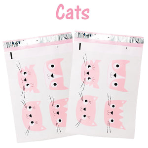 10x13" Designer Owls, Cat's Poly Mailers Combo Pack, Quality Shipping Envelopes! - ShipNFun